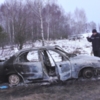 У лісосмузі знайдено згорілу автівку